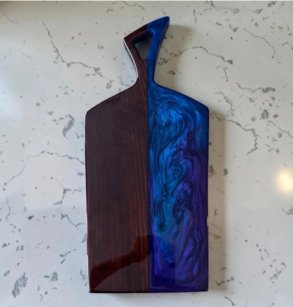 22” Blue Resin Charcuterie Board