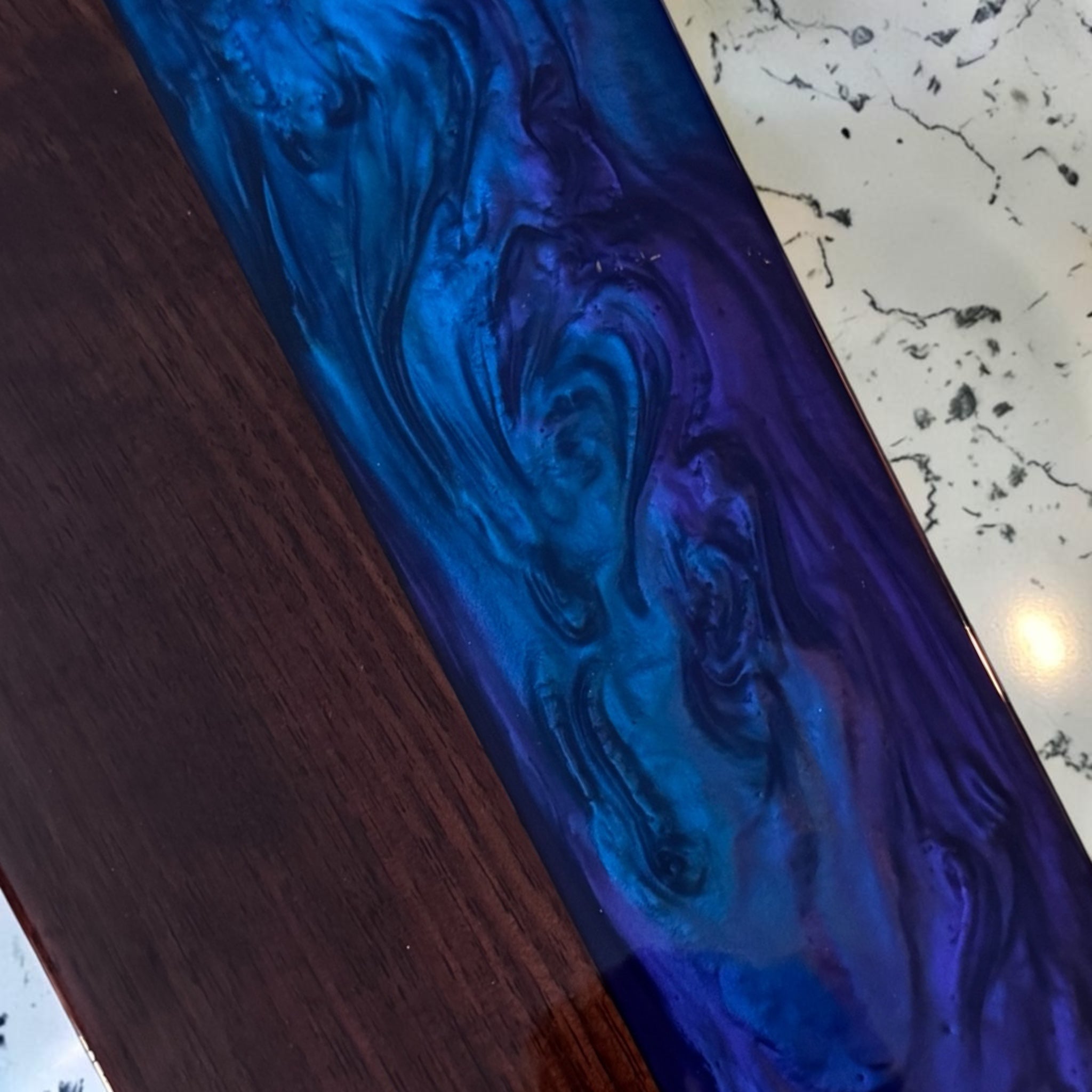 22” Blue Resin Charcuterie Board