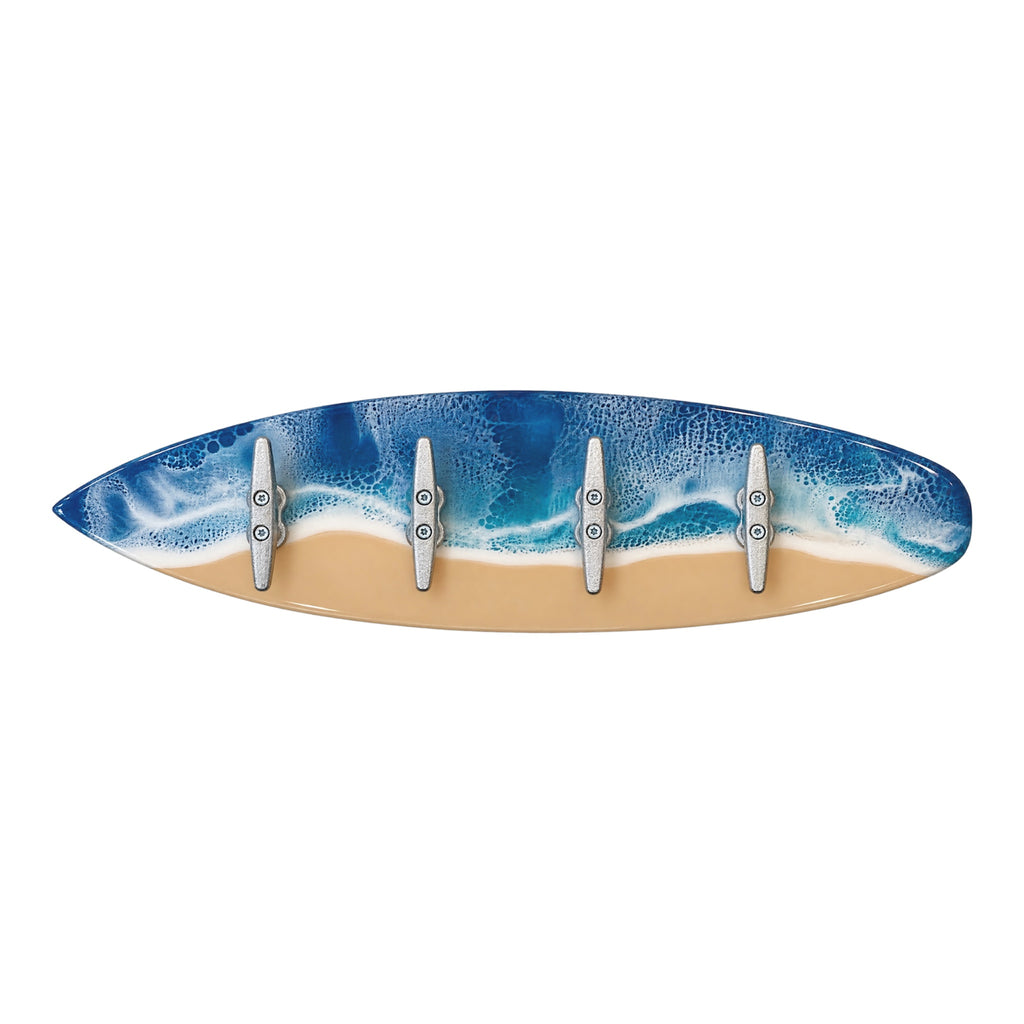 Coastal Surfboard Wall Mounted Hook Rack