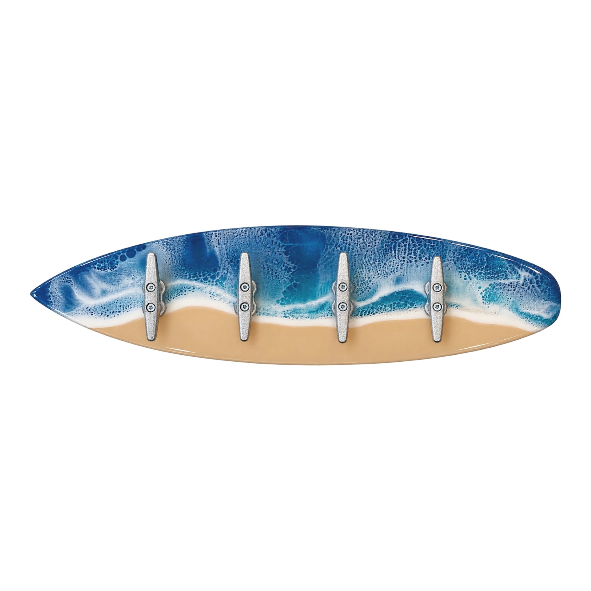 Coastal Surfboard Wall Mounted Hook Rack